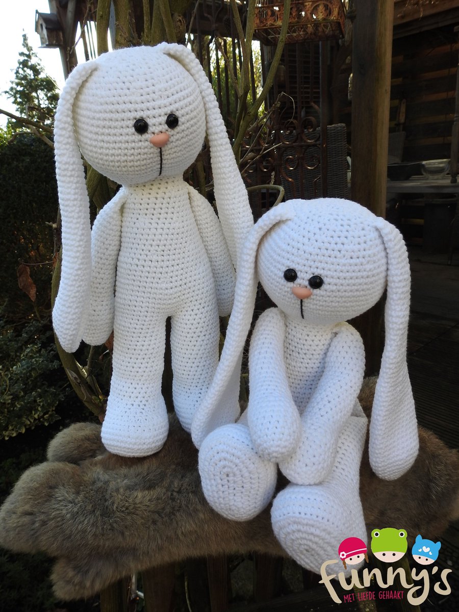 Haakpakket XXL Funny Bunny Basic wit